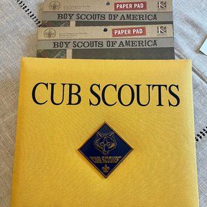 Boy Scouts (Cub Scouts) scrapbook and 2 coordinating Boy Scouts paper pads